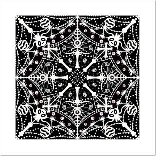 Halloween spooky white pattern Posters and Art